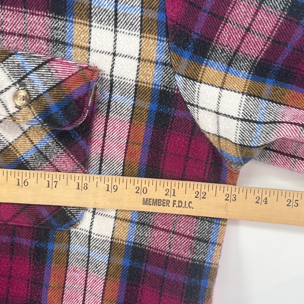 Vintage 90s Five Brother Heavyweight Flannel Shirt Men Tallman L Plaid Grunge - Picture 3 of 9